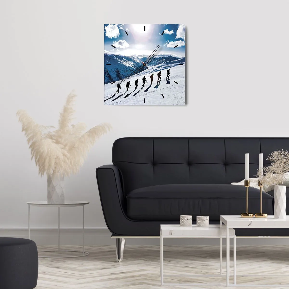 Reloj de pared - Reloj de vidrio - Equipo de conquistadores - 40x40 cm