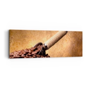 Cuadro sobre lienzo - Impresión de Imagen - En la fuente del sabor - 90x30 cm