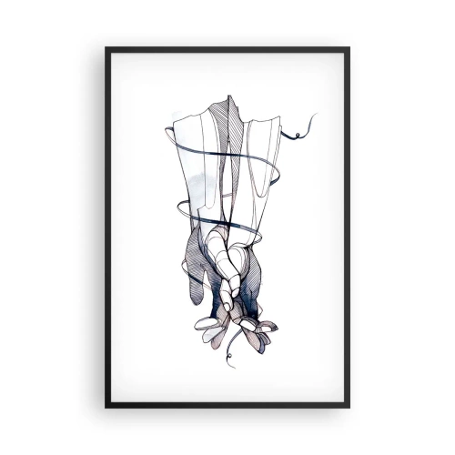 Póster en marco negro - Un estudio sobre el contacto - 61x91 cm