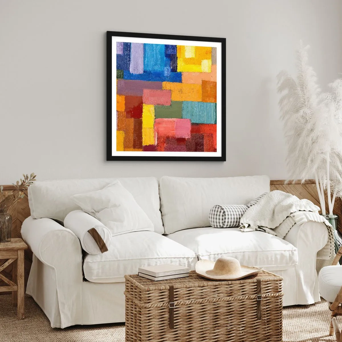 Póster en marco negro - Cada una diferente, todas coloridas - 40x40 cm