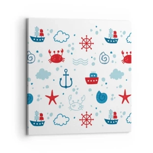 Cuadro sobre lienzo - Impresión de Imagen - Un cuento de mar - 70x70 cm