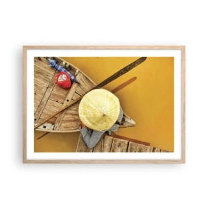Póster en marco roble claro - La vida en el río amarillo - 70x50 cm