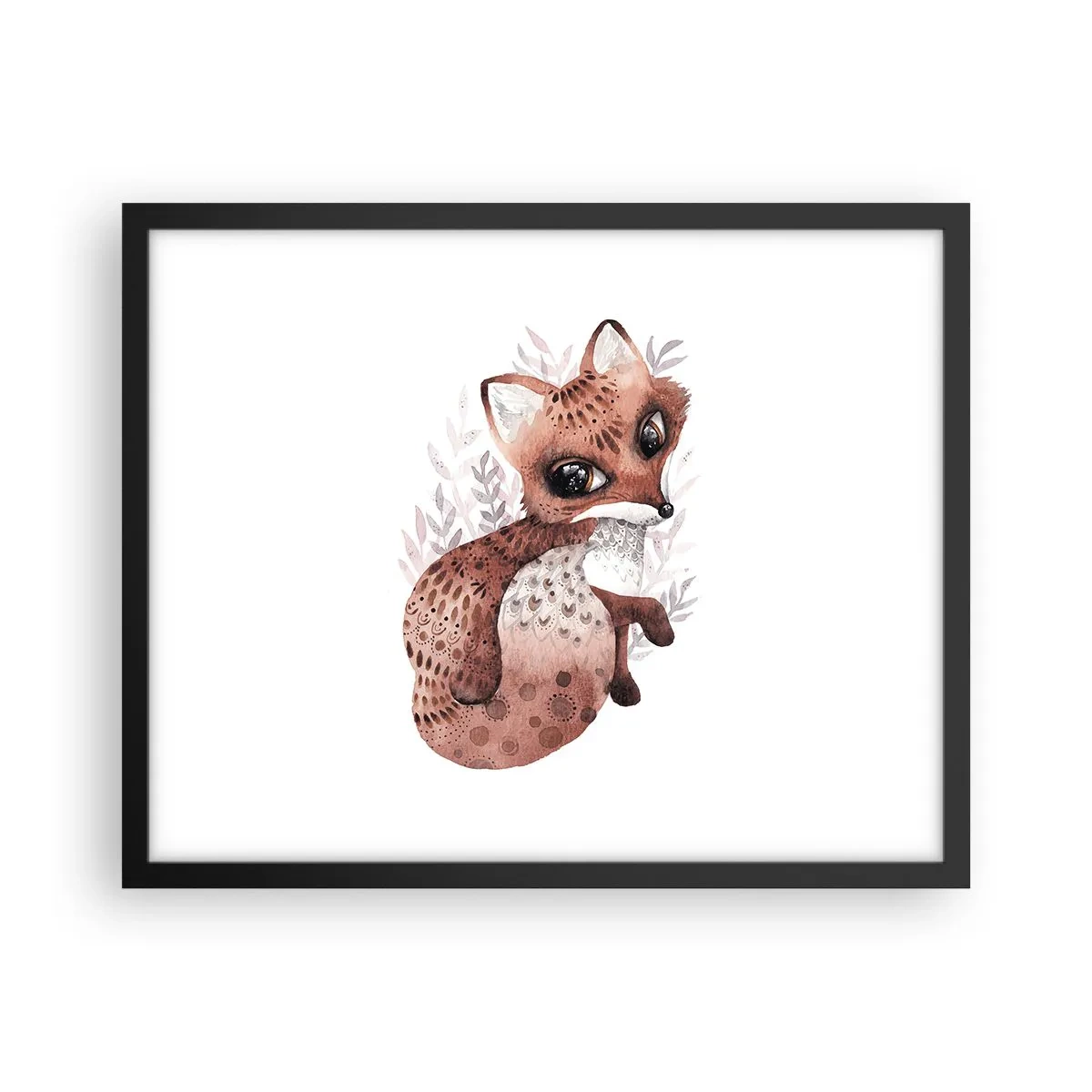 Póster en marco negro - Dulzura y amor - 50x40 cm