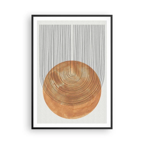 Póster en marco negro - Una composición soleada - 70x100 cm