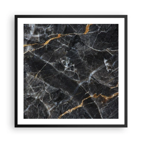 Póster en marco negro - La vida interior de la piedra - 60x60 cm