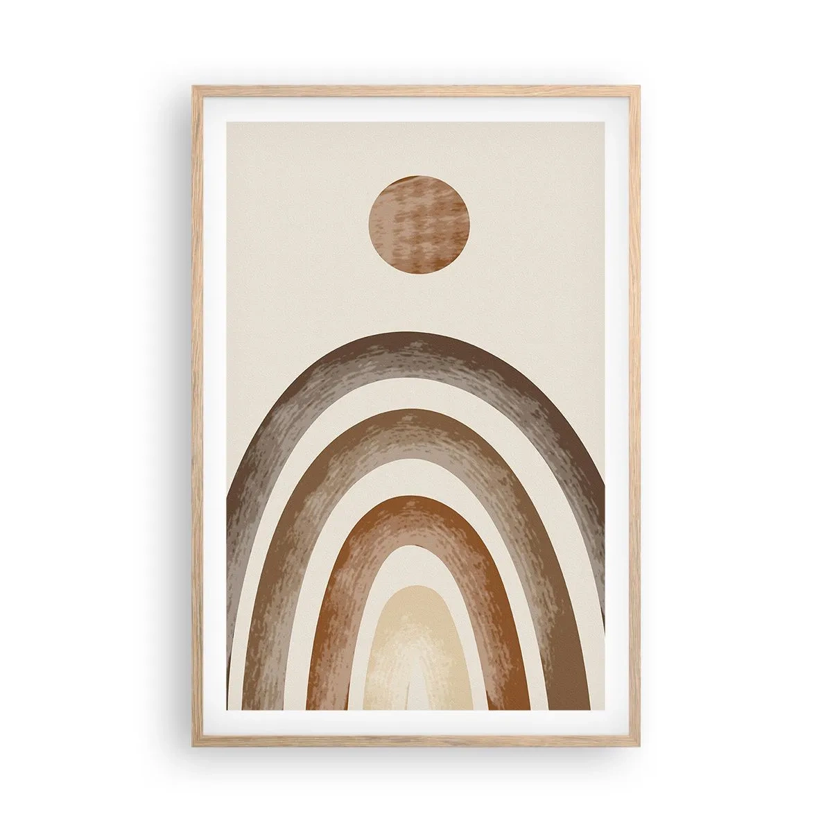 Póster en marco roble claro - En otro mundo - 61x91 cm