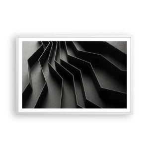 Póster en marco blanco - Orden espacial - 91x61 cm