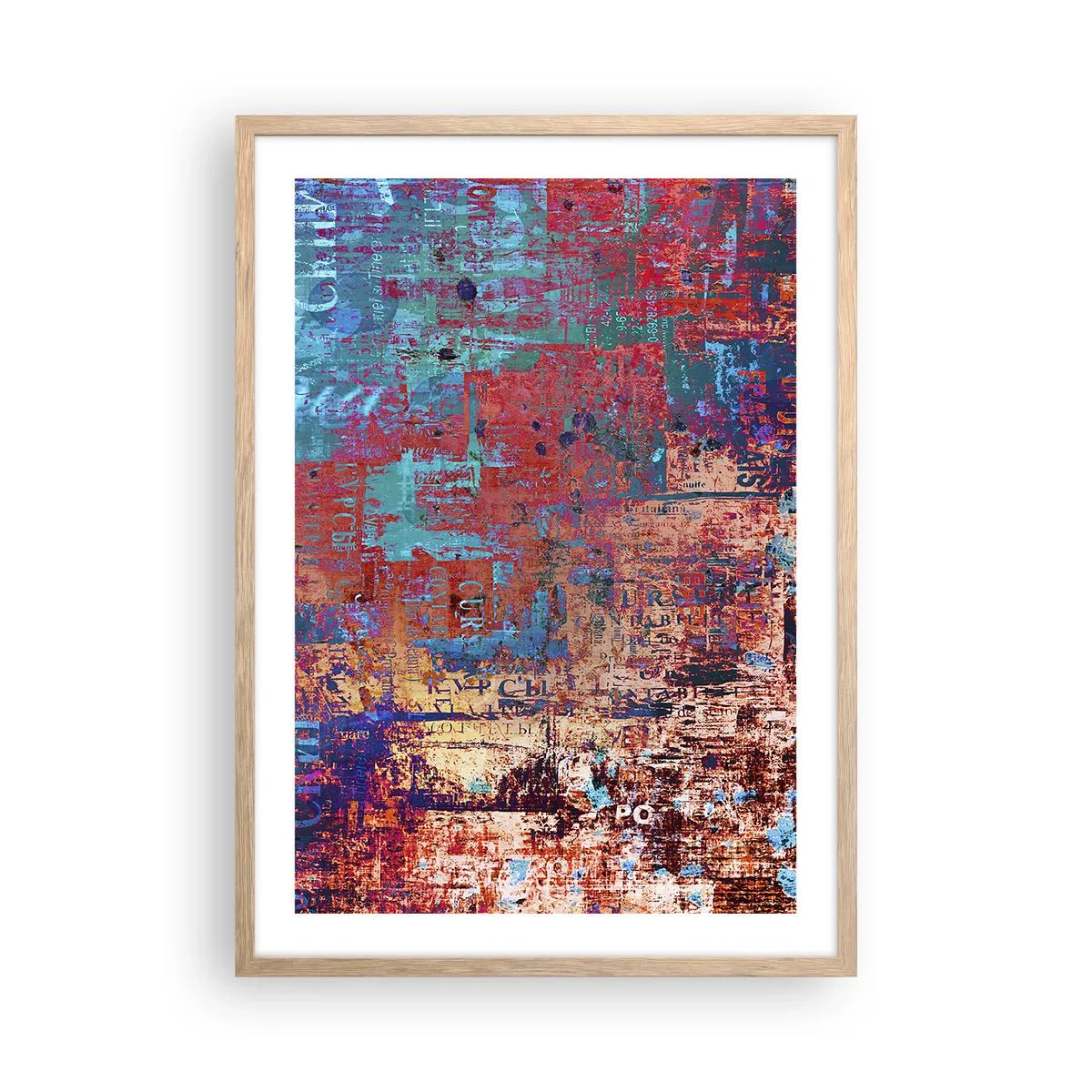 Póster en marco roble claro - Memoria y olvido - 50x70 cm