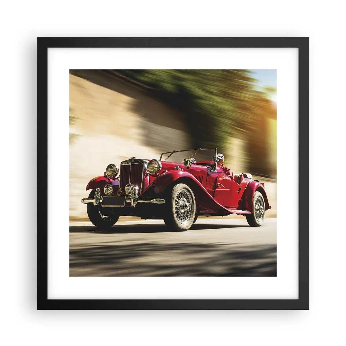 Póster en marco negro - Hermosa pieza de museo - 40x40 cm