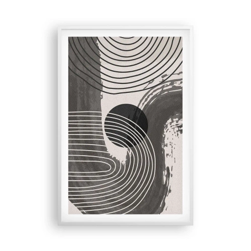 Póster en marco blanco - La victoria del óvalo - 61x91 cm