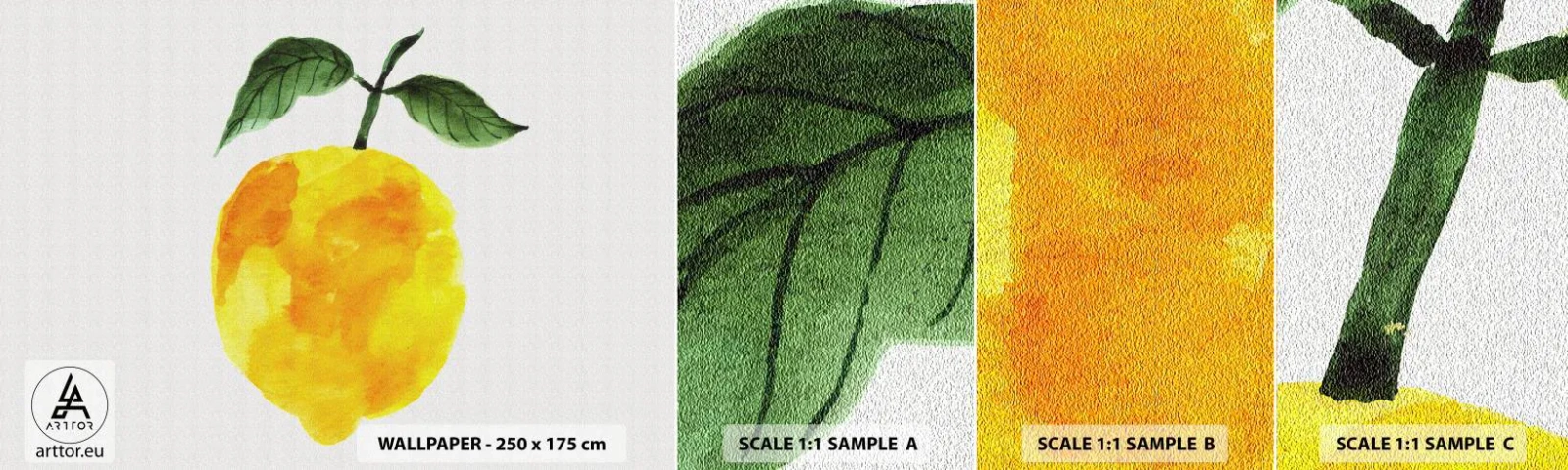 Muestra De Fotomural Standard Eco - Cómo conocer el sabor del sol - Limón, Cocina, Fruta - 100x30 cm