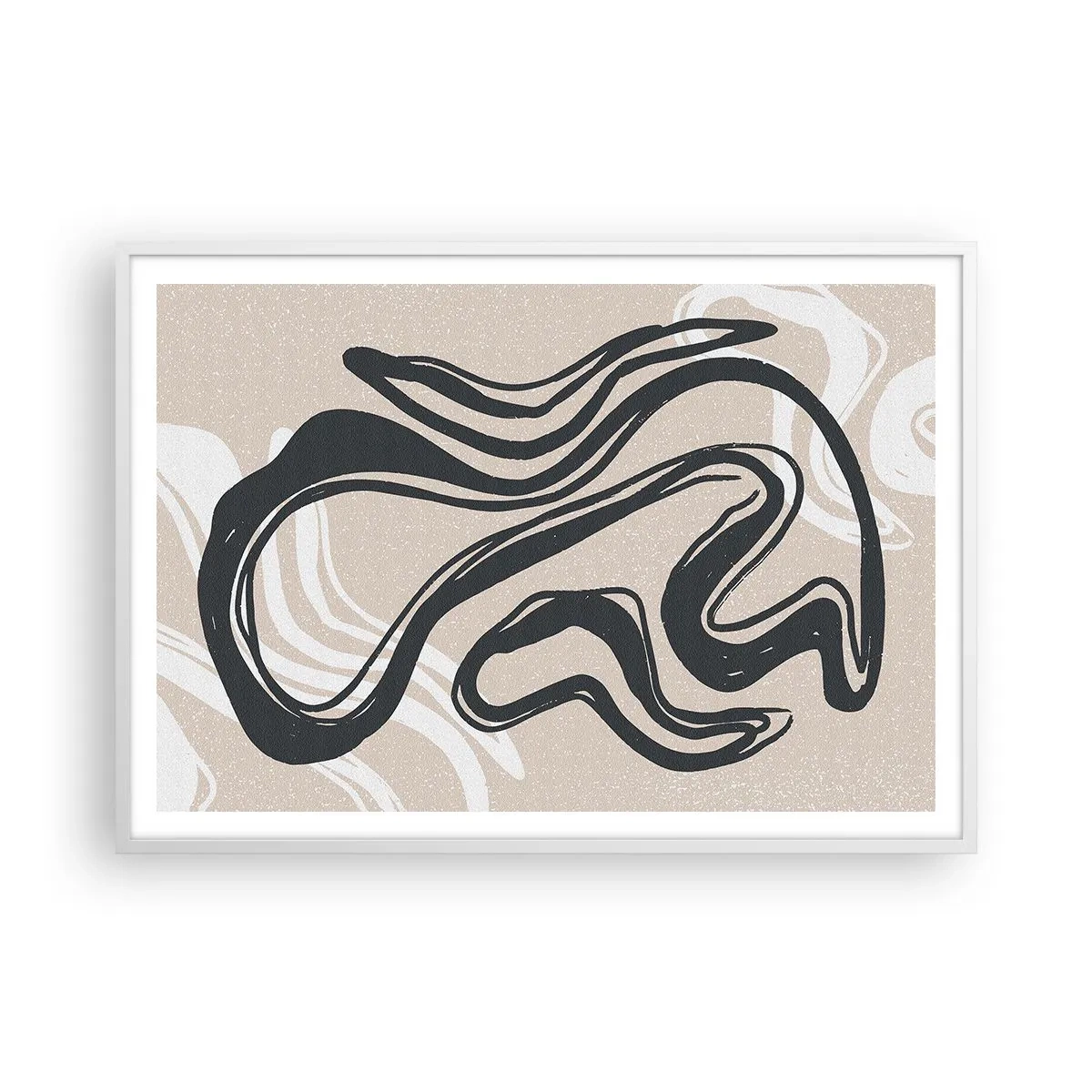 Póster en marco blanco - Expresión multiplicada - 100x70 cm