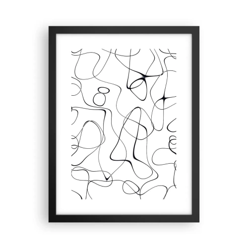 Póster en marco negro - Los caminos de la vida, las vicisitudes del destino - 30x40 cm