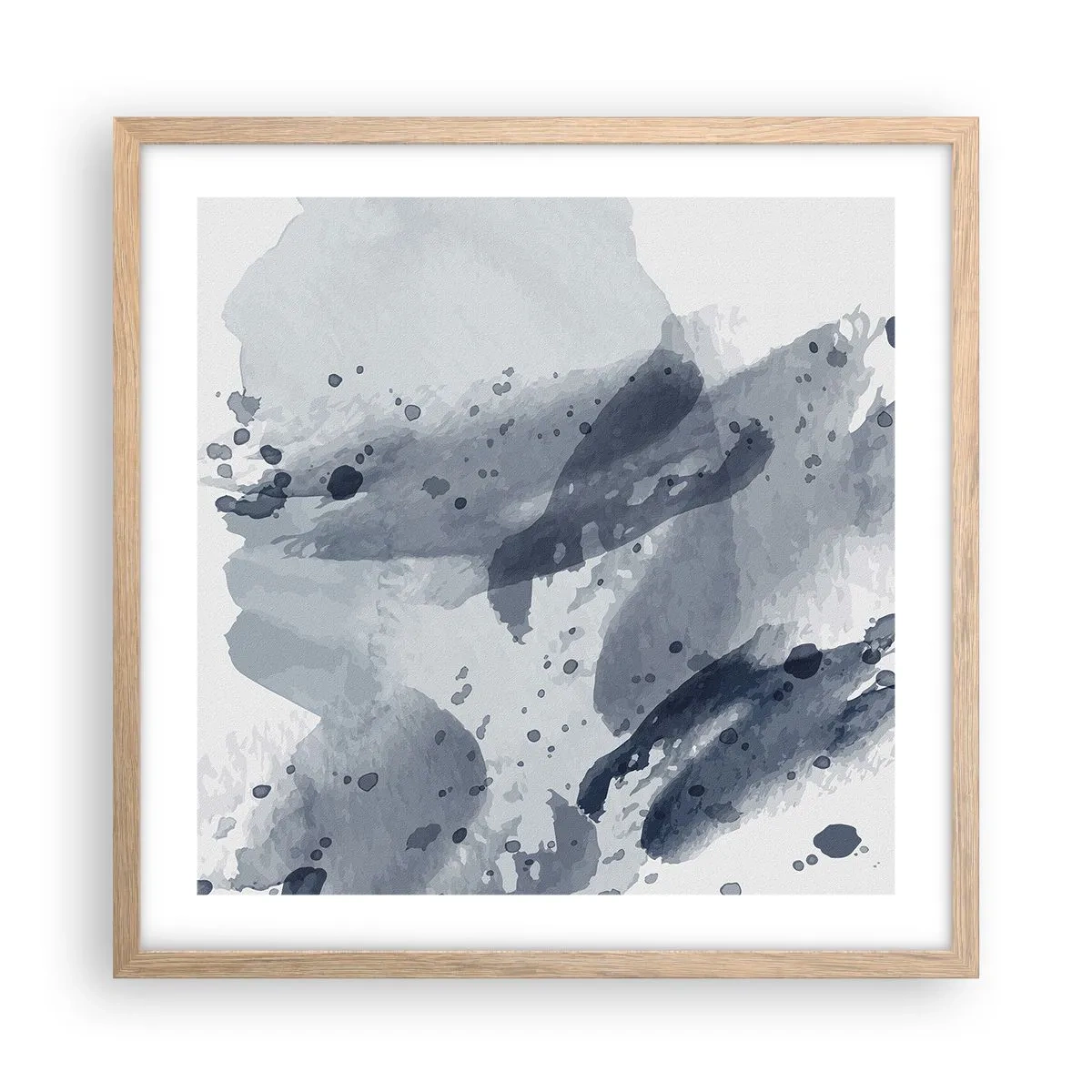 Póster en marco roble claro - Un estudio sobre la naturaleza del agua - 50x50 cm