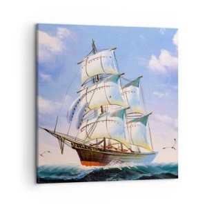 Cuadro sobre lienzo - Impresión de Imagen - Orgulloso con el viento - 50x50 cm