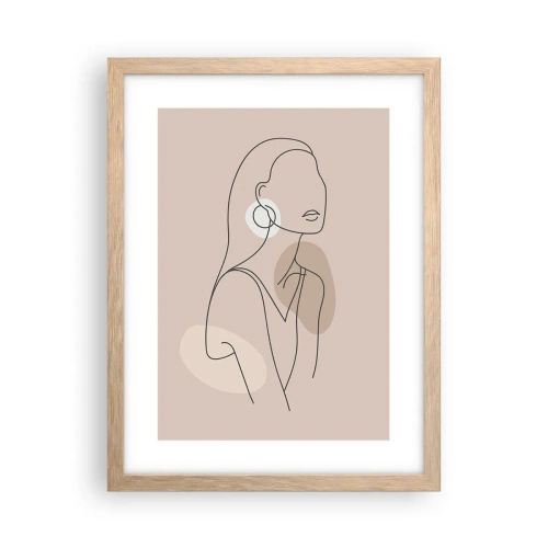 Póster en marco roble claro - Un icono de la inocencia - 30x40 cm