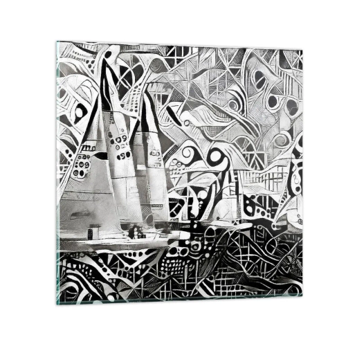 Cuadro sobre vidrio - Impresiones sobre Vidrio - Entre las olas - 60x60 cm