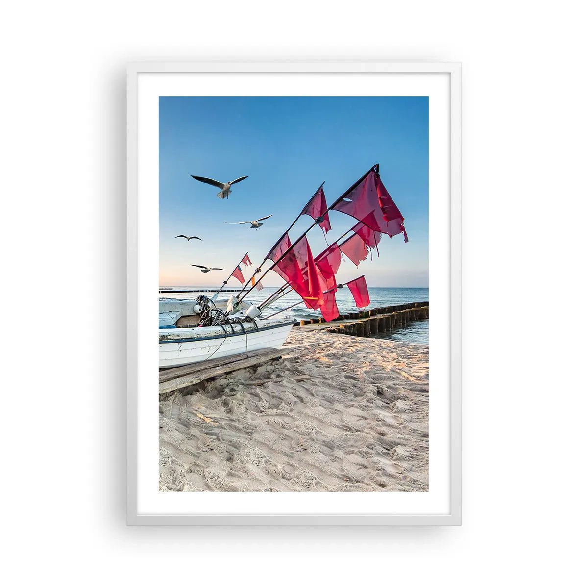 Póster en marco blanco - Un merecido descanso - 50x70 cm