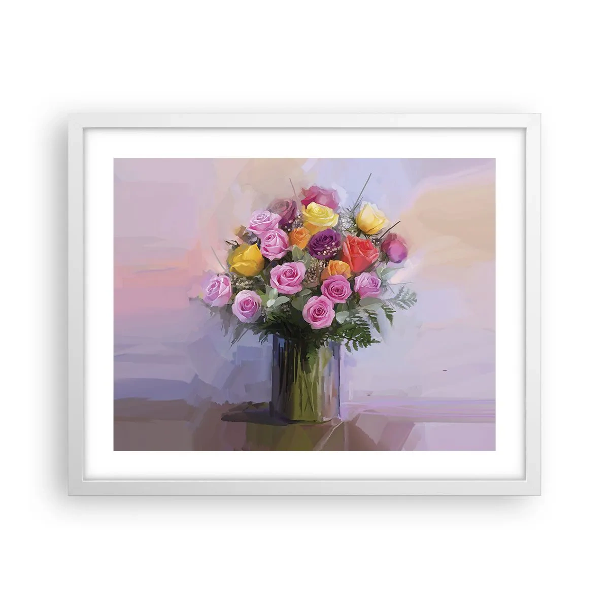 Póster en marco blanco - Belleza inmortalizada - 50x40 cm