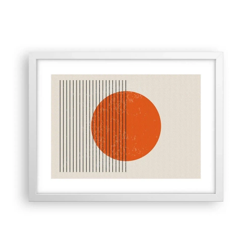 Póster en marco blanco - Siempre el sol - 40x30 cm