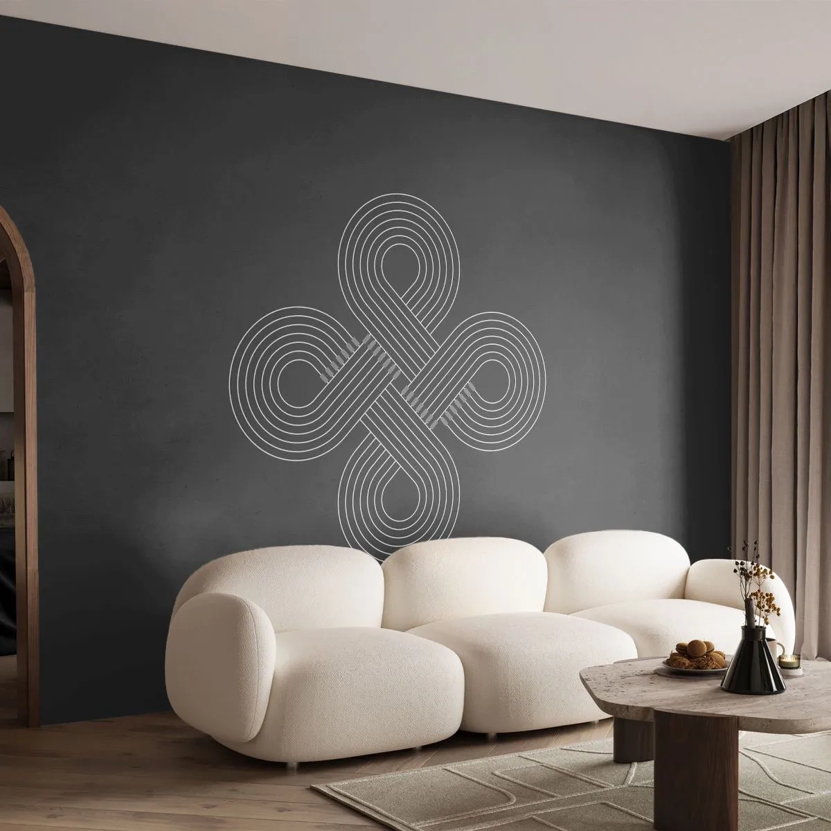 Fotomural Autadhesivo Deluxe Sticker - El espíritu celta - Abstracción, Pedazo, Minimalismo - 350x256 cm