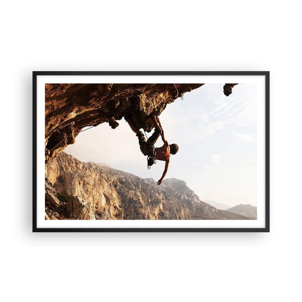 Póster en marco negro - Un mundo en la roca - 91x61 cm