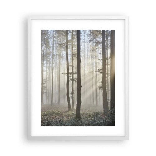 Póster en marco blanco - La niebla también está despierta - 40x50 cm