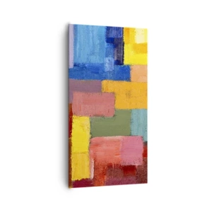 Cuadro sobre lienzo - Impresión de Imagen - Cada una diferente, todas coloridas - 65x120 cm