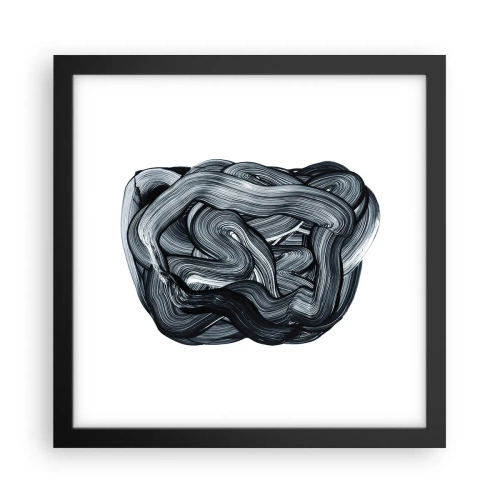 Póster en marco negro - No es tan sencillo - 30x30 cm