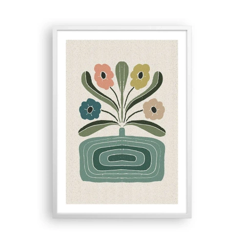 Póster en marco blanco - Ramo simétrico - 50x70 cm