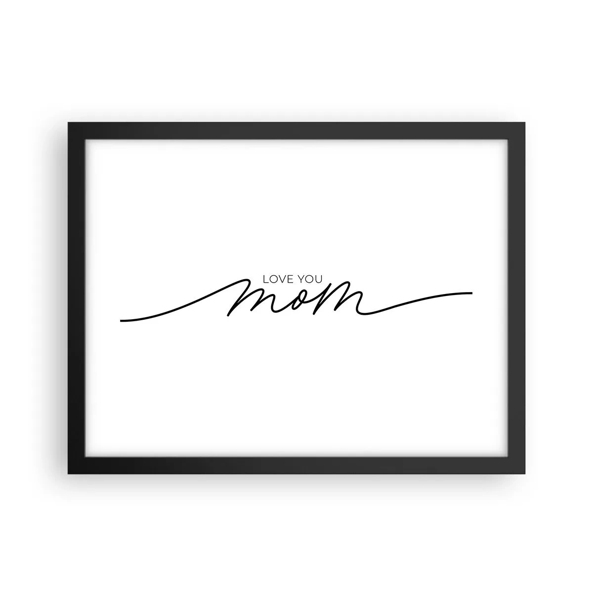 Póster en marco negro - Gran emoción - 40x30 cm