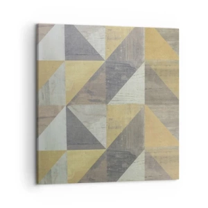 Cuadro sobre lienzo - Impresión de Imagen - El arte de los triángulos - 50x50 cm