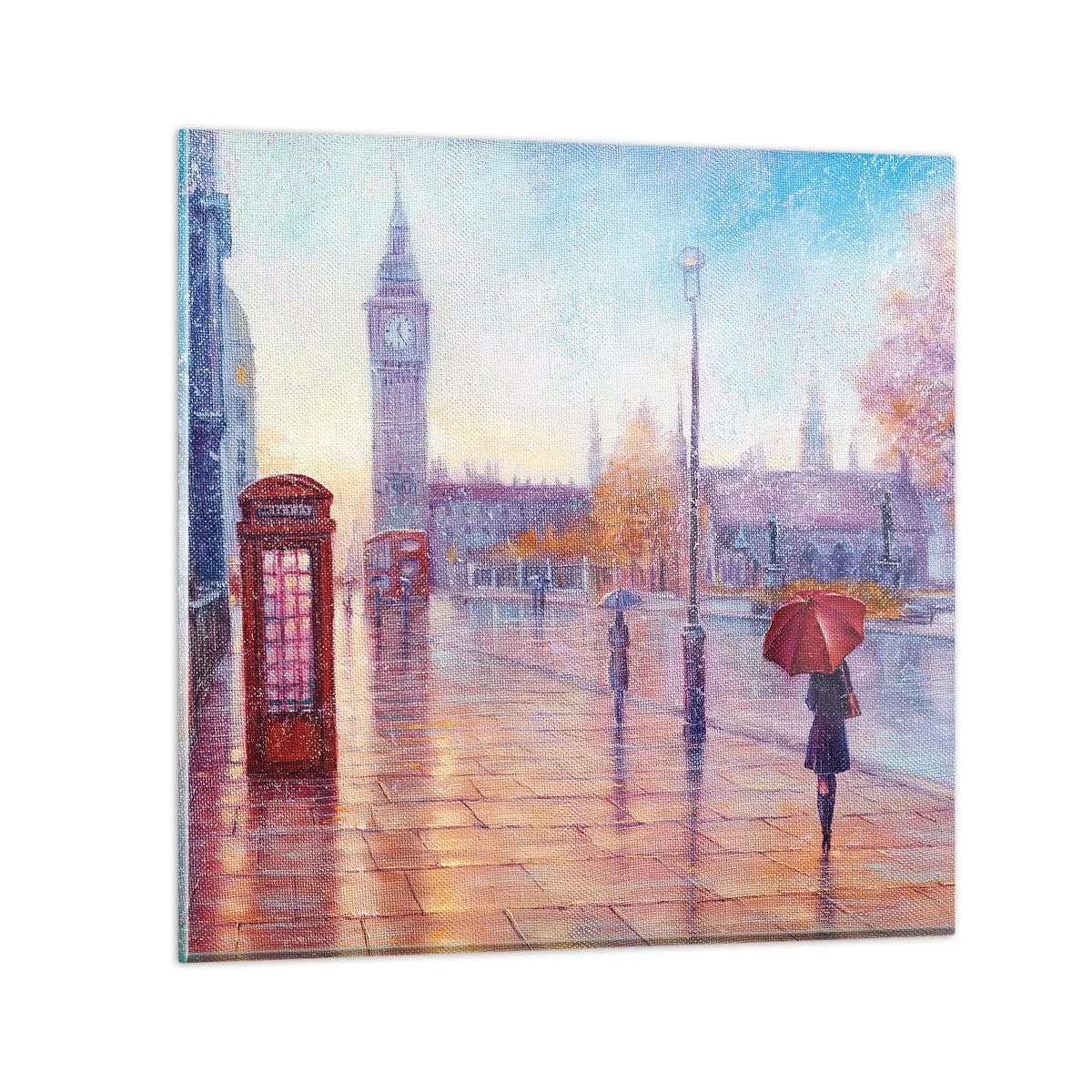 Cuadro sobre vidrio - Impresiones sobre Vidrio - Un día de otoño en Londres - 30x30 cm