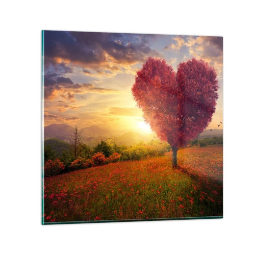 Cuadro sobre vidrio - Impresiones sobre Vidrio - Te atrapa el corazón - 30x30 cm