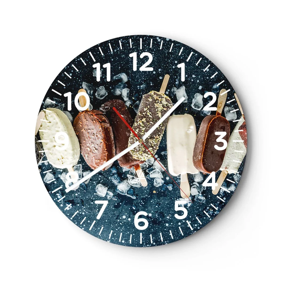 Reloj de pared - Reloj de vidrio - El sabor del verano caluroso - 30x30 cm