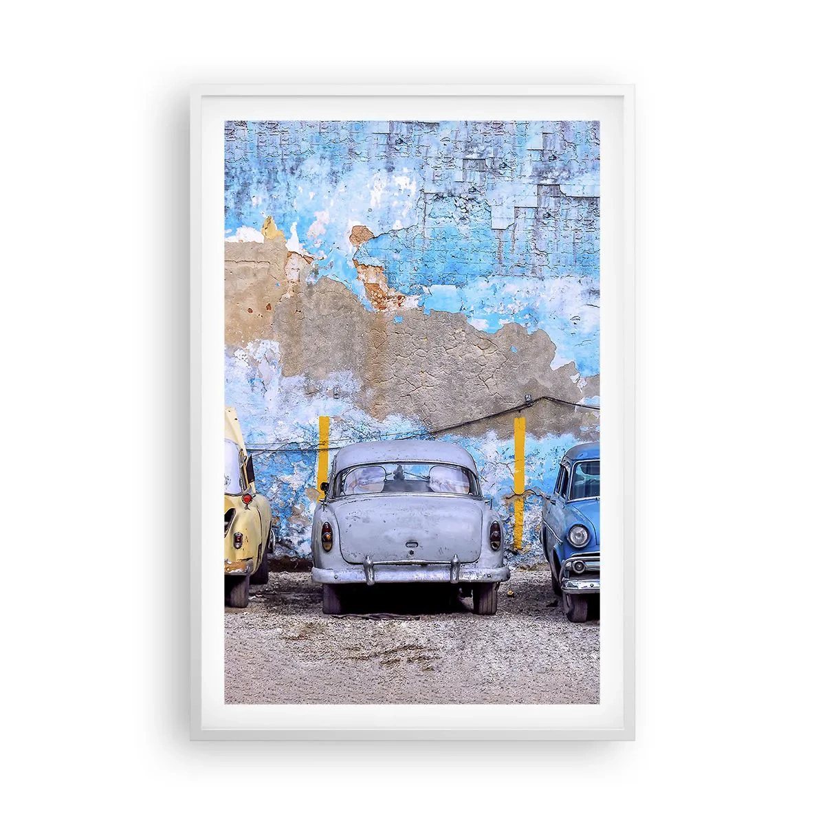 Póster en marco blanco - Reunión de veteranos - 61x91 cm