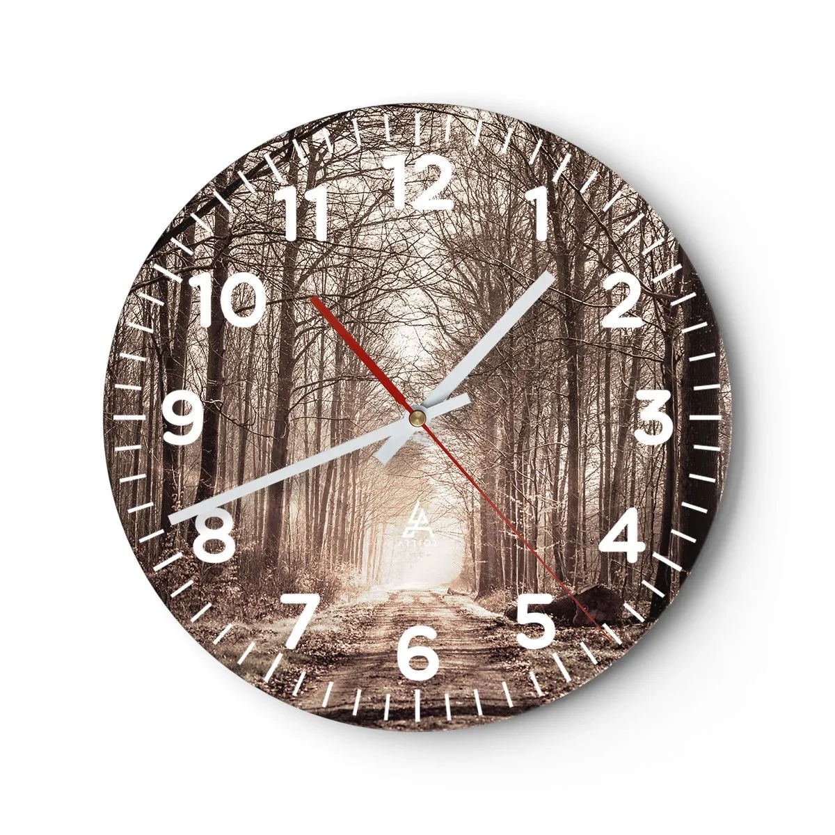 Reloj de pared - Reloj de vidrio - La catedral del bosque - 30x30 cm