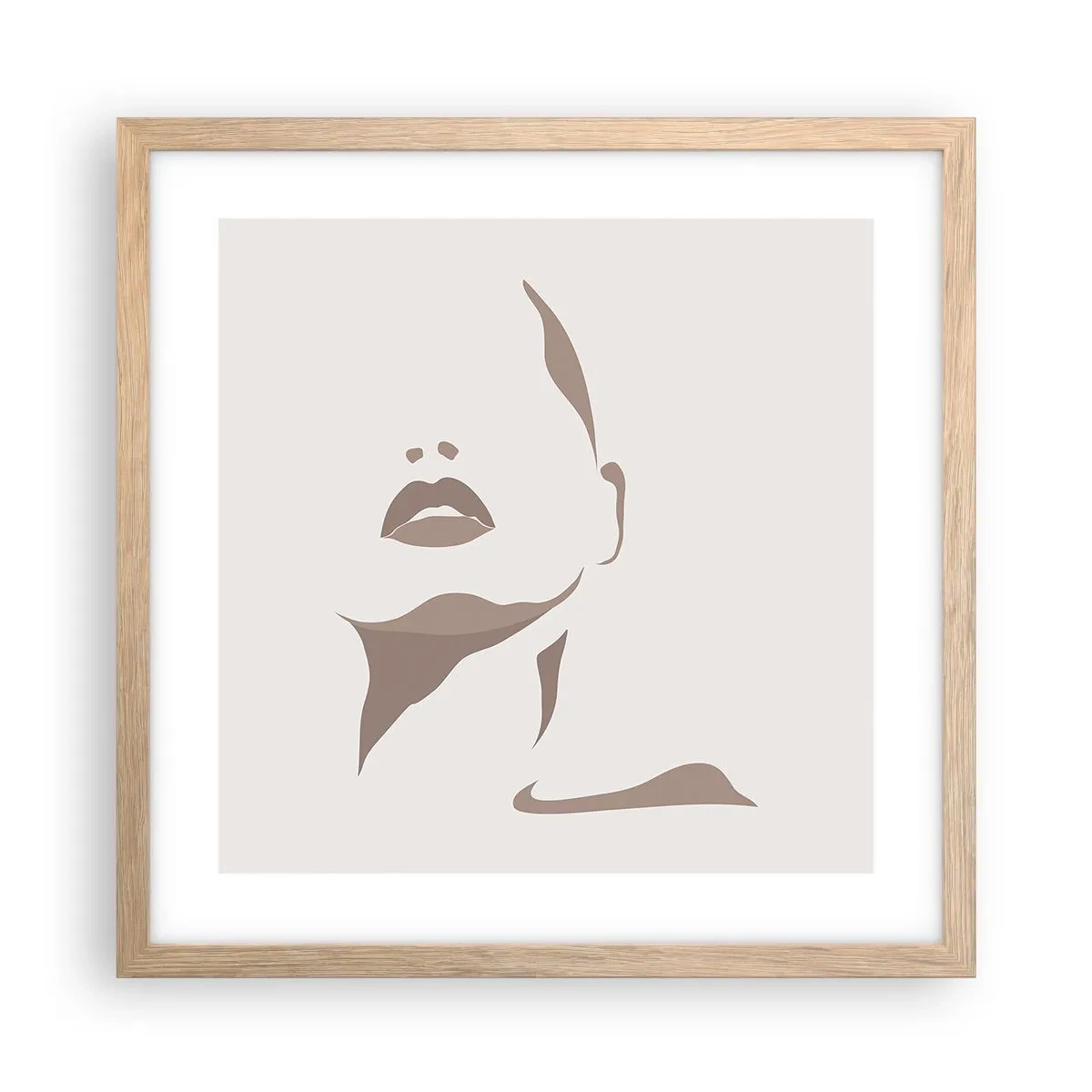 Póster en marco roble claro - Creación a partir de la luz y la sombra - 40x40 cm