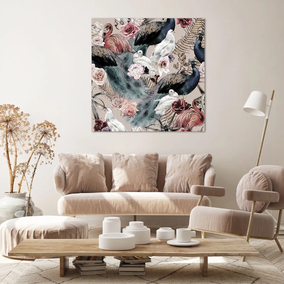 Cuadro sobre lienzo - Impresión de Imagen - En un jardín de palacio - 60x60 cm