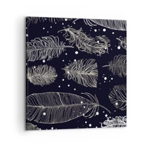 Cuadro sobre lienzo - Impresión de Imagen - Encaje de plumas - 60x60 cm