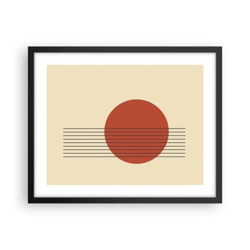 Póster en marco negro - Cruzando el círculo - 50x40 cm