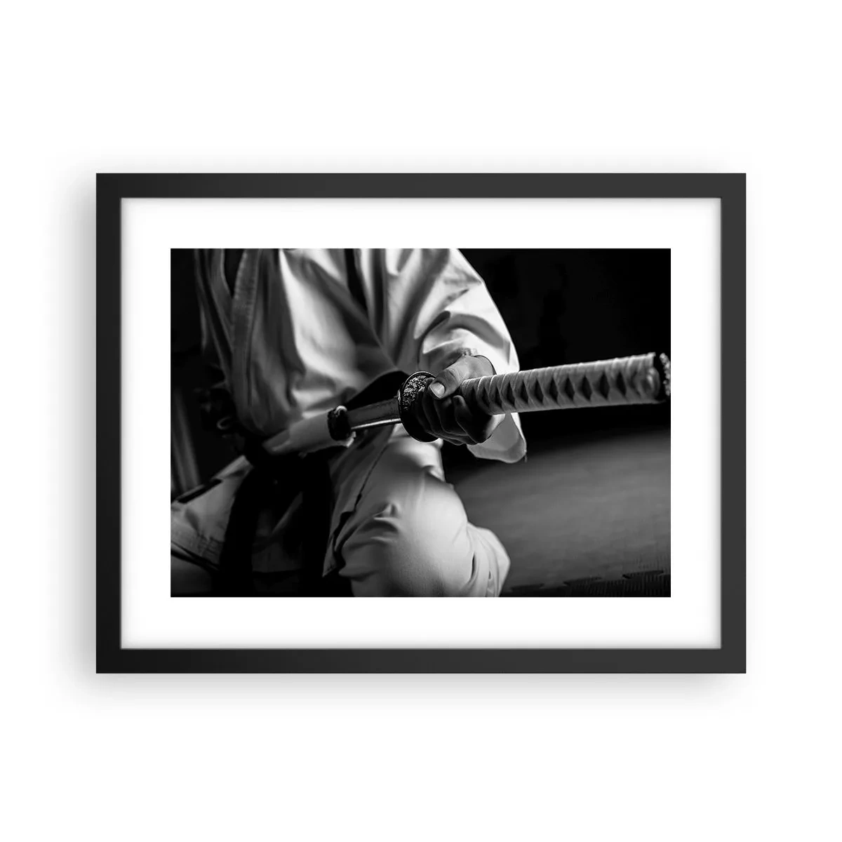 Póster en marco negro - Alma de guerrero - 40x30 cm