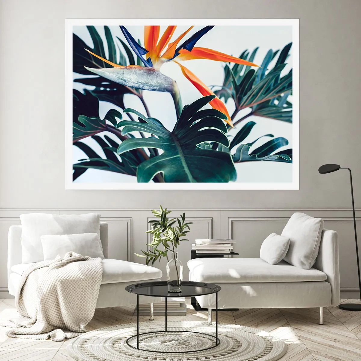 Póster - La jaula del pájaro colorido - 70x50 cm