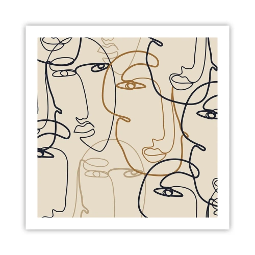 Póster - Retrato multiplicado - 60x60 cm