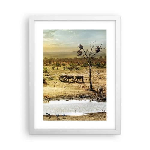 Póster en marco blanco - Y del Edén fluyó un río... - 30x40 cm