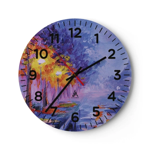 Reloj de pared - Reloj de vidrio - Un paseo de ensueño - 40x40 cm