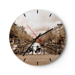 Reloj de pared - Reloj de vidrio - Holanda solo hay una - 40x40 cm