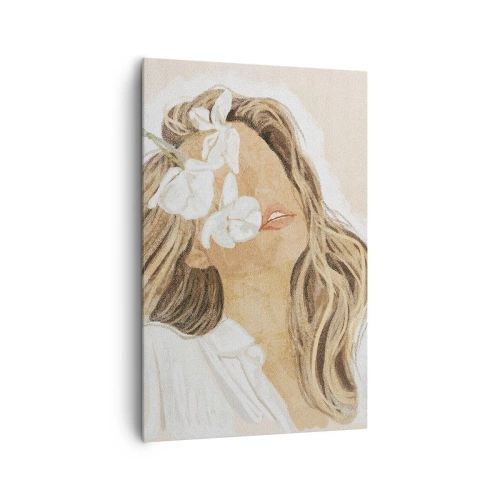 Cuadro sobre lienzo - Impresión de Imagen - Entre flores, en éxtasis - 80x120 cm