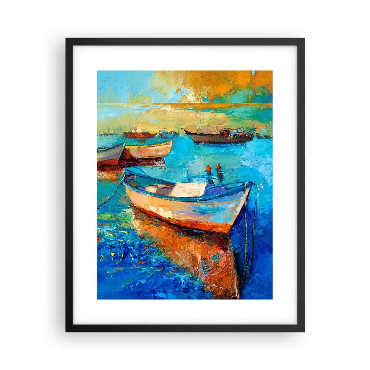 Póster en marco negro - En la bahía sur - 40x50 cm