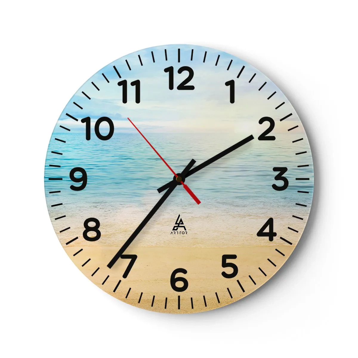 Reloj de pared - Reloj de vidrio - Gran cielo azul - 30x30 cm